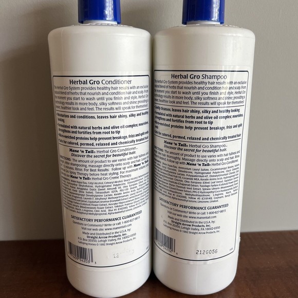 Mane 'n Tail Herbal Gro Conditioner and Shampoo 27.05 oz - Picture 2 of 2